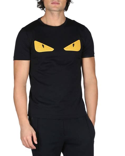 fendi demon eyes t shirt|fendi logo print t shirt.